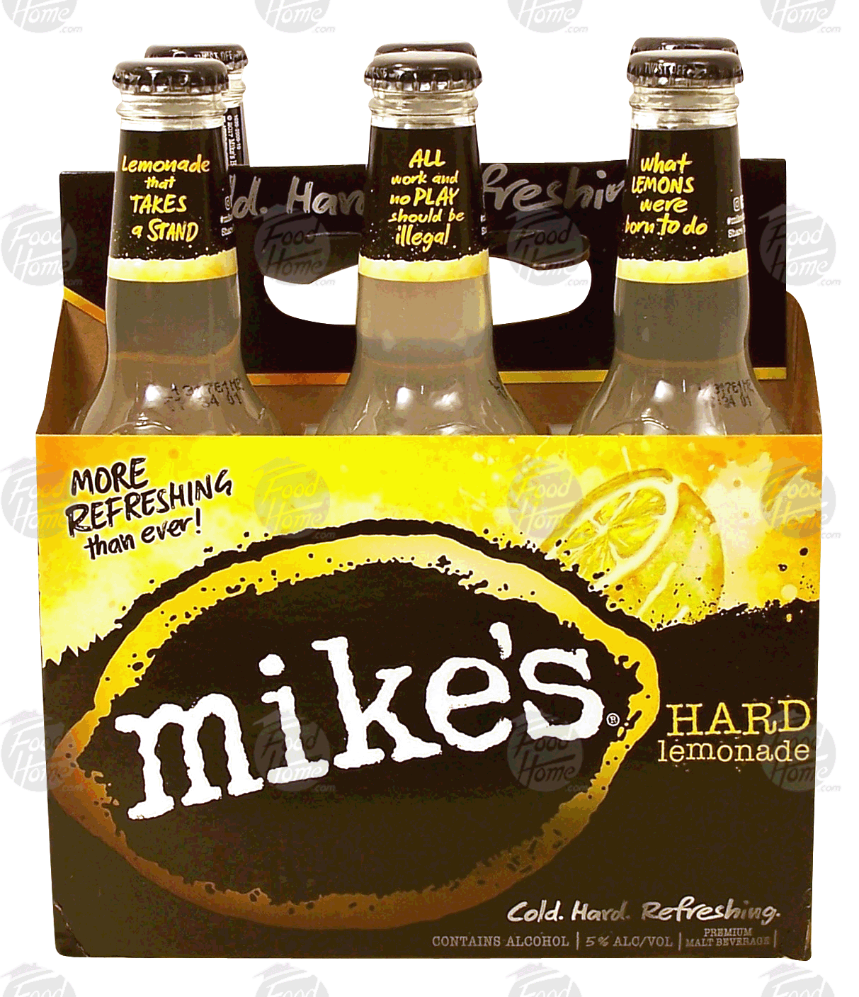 Mike's  hard lemonade alcoholic beverage, 5.2% alc/vol, 6 12-ounce glass bottles Full-Size Picture